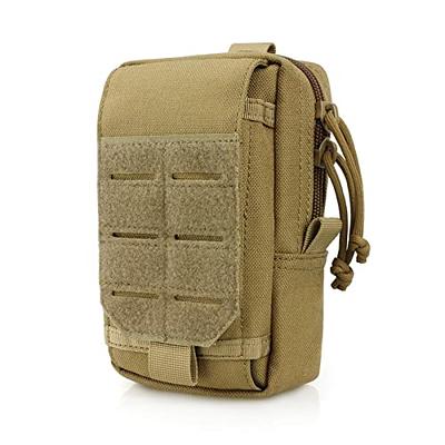 Tactical Molle Pouch Bag - EDC Utility Gadget Waist Bag Pack- Camping  Hiking Outdoor Gear - Cell Phone Holster Holder - Black
