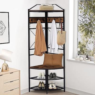 Entryway hall tree with coat rack 4 hooks and storage bench shoe cabinet  white - Yahoo Shopping