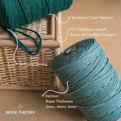 Nook Theory 5mm Macrame Cord 109 Yards - 3mm 4mm Soft Macrame Rope Perfect  for Knots - Macrame Supplies for Wall Hangers & Boho Decorations - Cotton  Rope - Macrame String (Burnt Orange, 5mm) - Yahoo Shopping
