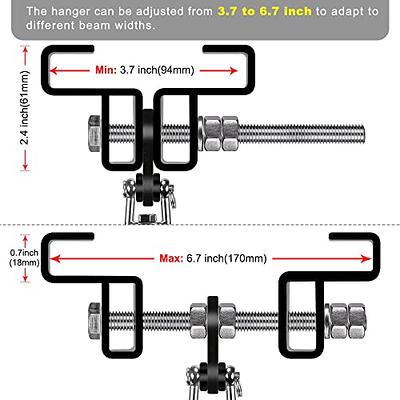 SELEWARE Heavy Duty Steel Beam Clamp, Heavy Bag Mount, Punching