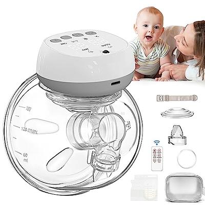  Wearable Breast Pump Hands Free Electric Breast Pump with 4  Modes & 9 Levels, 1600 mAh Super Quiet Portable Painless Breastpump Breastfeeding  Essentials for Outdoor, 17/19/21/24mm Flanges (2) : Baby