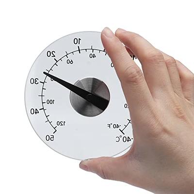 Stick On Window Thermometer Temperature Indoor/Outdoor Waterproof Dial  Round 4.3 Inch Diameter