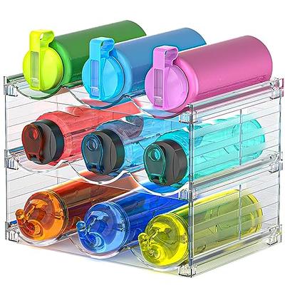 3 Packs Stackable Water Bottle Organizer for Cabinet. Water Bottle Holder  Rack for Kitchen Fridge and Pantry Organizer Storage, For Tumbler Travel