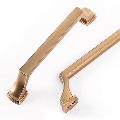 9 Pack 3 - 76mm Champagne Bronze Kitchen Cabinet Handles Brushed Brass  Cabinet