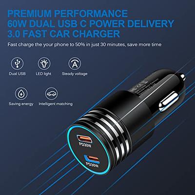 Buy SAMSUNG 60W Type A & Type C 2-Port Fast Car Charger (Type C to