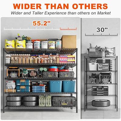 YYkokocat 6-Tier Wire Shelving Unit 2100Lb Capacity Adjustable Storage  Shelves Heavy Duty Storage Rack with Wheels NSF Metal Shelf for Closet  Kitchen