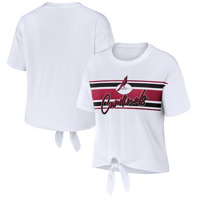 Women's WEAR by Erin Andrews White Dallas Cowboys Greetings From Muscle T- Shirt