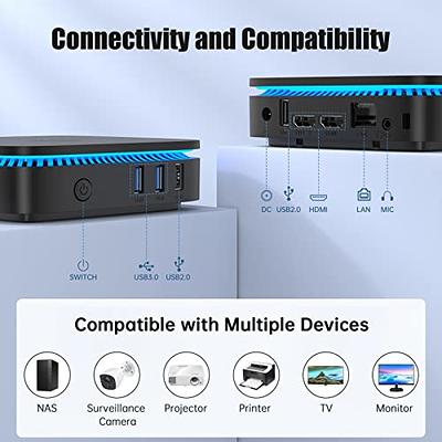 ACEMAGICIAN Mini PC Computer Win 11Pro, Intel 12th Gen N95 (up to 3.4GHz)  16GB LPDDR5 512GB M.2 SSD Desktop Computers， Micro PC Support 4K UHD, Dual