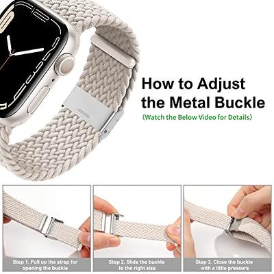 Qimela Stretchy Solo Loop Compatible with Apple Watch Band 49mm 45mm 44mm 42mm 41mm 40M 38mm for Women Men,Sport Elastic Breathable Nylon Braided