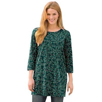 Velour Cowl Neck Pocket Tunic