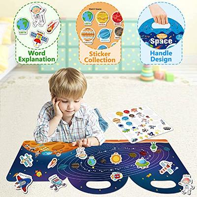 iGetooy Reusable Sticker Books for Kids, Jelly Quiet Book, Preschool Learning  Activities Busy Book for Toddler Travel Toys Waterproof Stickers for Kids 2  3 4 5 6 Year Old Girls Boys (Space) - Yahoo Shopping