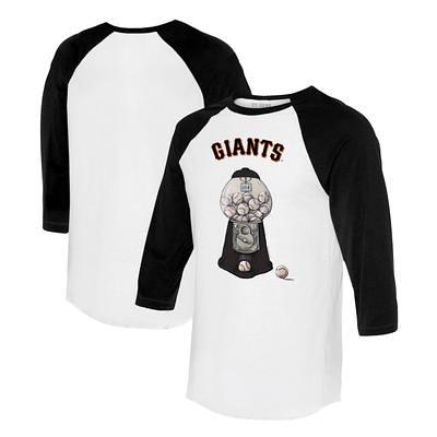 Oakland Athletics Tiny Turnip Toddler Nacho Helmet 3/4-Sleeve Raglan T-Shirt  - White/Black