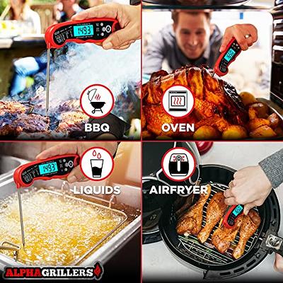 Digital Thermometer with Meat Probe - Oven Safe Instant Read Thermometer,  Waterproof Food Thermometer, Cooking & Grilling Temperature Control