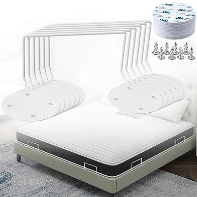 4 Pcs Mattress Holders to Keep Mattress from Sliding for Adjustable  Beds,Non Slip Mattress Gaskets for Bed Frame,RV Mattress Retainer Bar,Metal