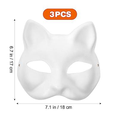 1/5pcs Blank White Mask Halloween Cosplay Women Men Face DIY