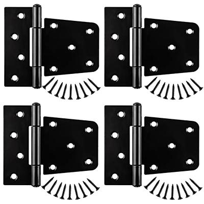 Antrader Barn Door Lock, 4 Pack 3-Inch Black Solid Stainless Steel Hook and  Eye Latch for Cabin Door Gate Closet Door Window