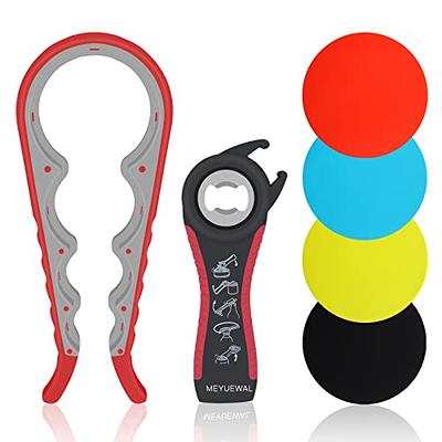 Jar Opener Bottle Opener for Weak Hands, 4&5 in 1 Multifunctional