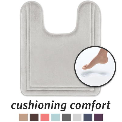 Contour Bath Rug Memory Foam Mat 3D Pebble 20L x 20W - Dark Gray