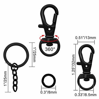 150Pcs Black Swivel Snap Hook Set,Swivel Clasp Keychain Hook Lobster Clasp  Split Key Rings with Chain and Jump Rings Bulk for Keychain Lanyard,Jewelry,DIY  Crafts Supplies - Yahoo Shopping