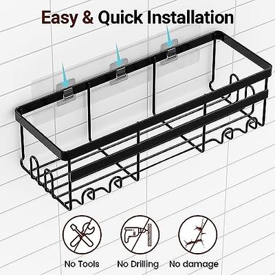 WOWBOX Shower Caddy Shelf Organizer, 2 Pack Adhesive Black Bathroom  Accessories, Save Space with Hooks, Toiletries Organization And Storage  Stainless No Drilling Shower Shelves - Yahoo Shopping