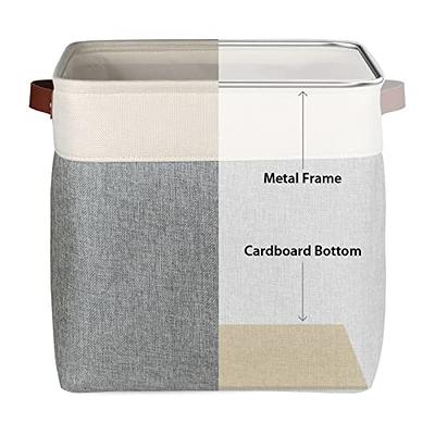 Birdrock Home Linen Cube Organizer Shelf with 4 Storage Bins Gray