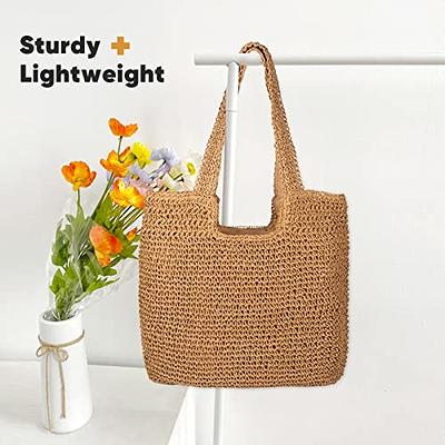 Large Capacity Summer Beach Bag, Straw Woven Bag, Women's Tote Bag
