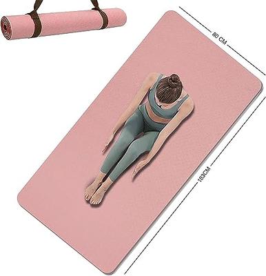 WELLDAY Yoga Mat Beige Cream Solid Color Non Slip Fitness Exercise