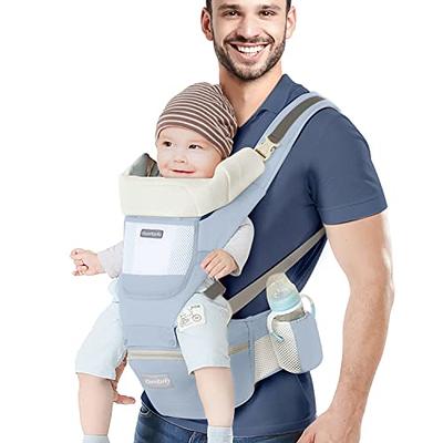 Baby Carrier Ergonomic Infant Carrier with Hip Seat Kangaroo Bag Soft Baby  Carrier Newborn to Toddler 7-45lbs Front and Back Baby Holder Carrier for