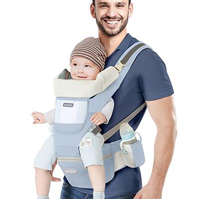 DaviRuthy Baby Carrier, Ergonomic Baby Wraps Carrier with Waist Stool -  Infant Sling - Baby Holder, 360 Degree