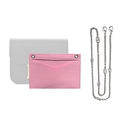 WADORN 1 Set Purse Organizer Insert Conversion Kit with Gold Chain