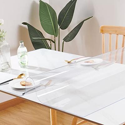 Clear Plastic Table Cover Protector - Vinyl Protective Pad for Tables and  Desks (Clear, 42x72 Inch, 1.5mm Thick)