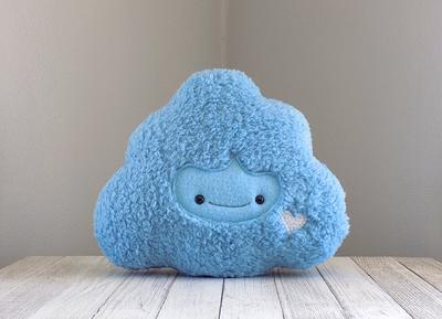 Cloud Stuffed Toy, Cute Blue Cloud Animal, Fluffy Plush, Kawaii