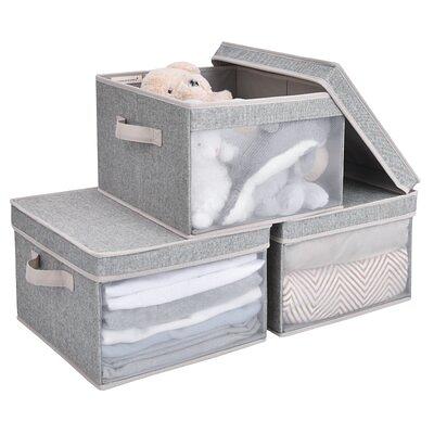 Modern Homes MH 0.4-Gal. Small Storage Box in Clear with Gray