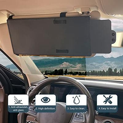 Car Visor Sunshade Extender TFY Anti-Glare Sun Visor Extender Window  Sunshade and UV Rays Blocker - Black (2 Pieces)