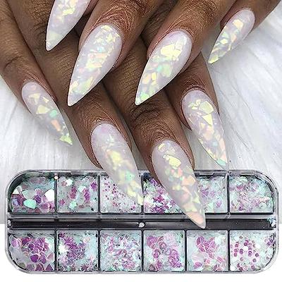 Aurora Holographic Heart Nail Art Stickers - Valentine's Day Nail