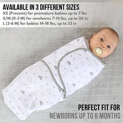 KeaBabies 3-Pack Organic Baby Swaddle Sleep Sacks - Newborn