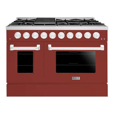 48-IN, 8 Burner, Freestanding, Dual Fuel Range with Natural Gas