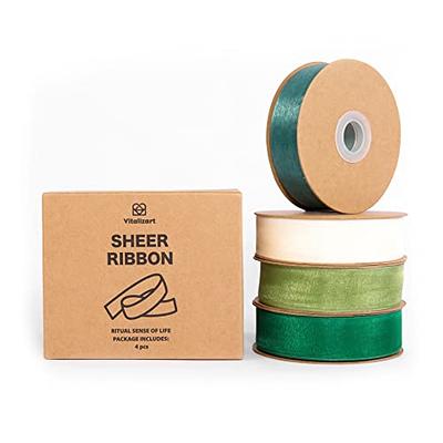  Vitalizart Christmas Green Ribbon for Gift Wrapping 1