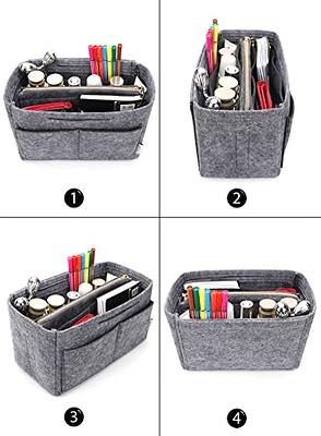 Purse Organizer Insert Felt Bag Organizer With Zipper - Temu