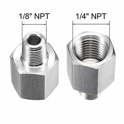 Uxcell 1/4 NPT Male to 1/4 NPT Female Thread Brass Hose Fitting