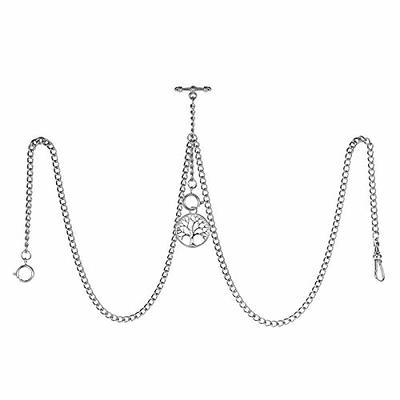  Albert Chain - Silver Pocket Pocket Watch Chain - Fob