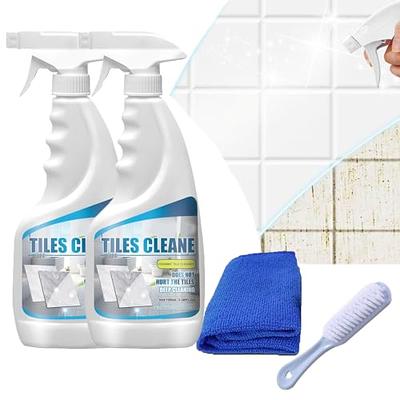 CleanFloors Grout Brush Tool + 32oz. Best Grout Cleaner Spray