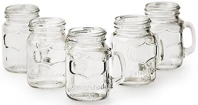 Skull Mason Jar Mug Glass Tumbler Cup with Cover and Straw - 16oz, Set of 2