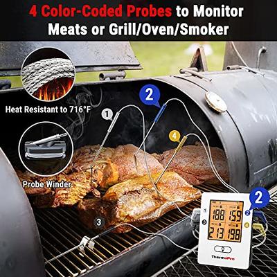 ThermoPro Wireless Meat Thermometer with Large LCD Display and Dual  Stainless Steel Probes for Grilling Smoker - Yahoo Shopping