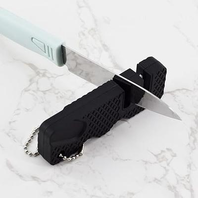 1pc Black Mini Kitchen Sharpener, Multipurpose Tool For Sharpening Blades