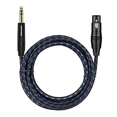 Mono 6.35Mm 1/4'' Ts Male To Xlr Male Audio Cable, 3Ft Jack 6.35Mm