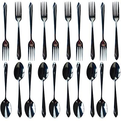 Velaze 20-Piece 18/8 Black Mirror Polished Stainless Steel Eating