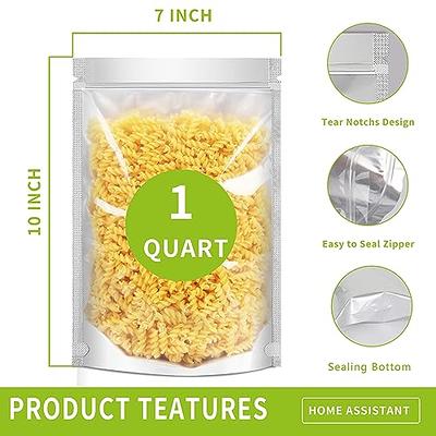 30pcs 2 Gallon Mylar Bags for Food Storage (15 Mil Extra Thick) with Oxygen  Absorbers 400CC (60 pcs), Stand-Up Zipper Pouches Resealable and Heat