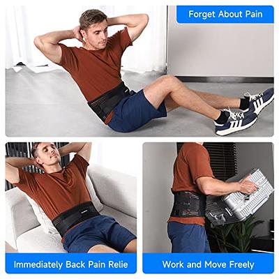 FREETOO Back Brace for Lower Back Pain Relief with Pulley System Lumbar  Support Belt for Men & Women with Lumbar Pad Ergonomic Design and Soft  Breathable 3D Knit Material for Herniated Disc