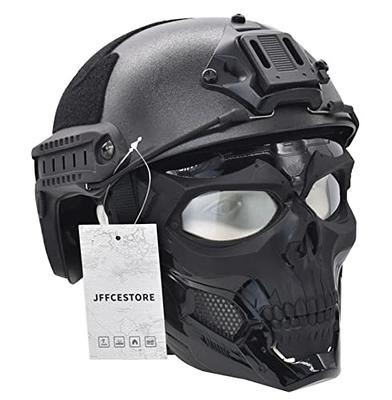 ACTIONUNION Airsoft Mask Full Face Skull Balaclava Face Mask Men Skeleton  Mask Tactical Protective Paintball Mask Halloween Cosplay Costume